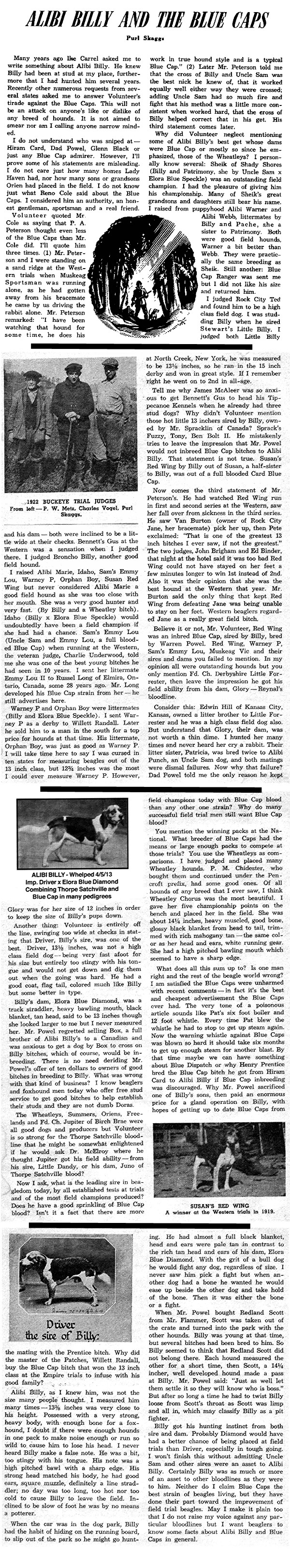 Alibi Billy & the Blue Caps 1951 Story